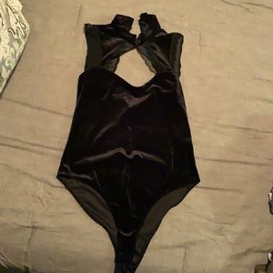 Forever 21 velvet body suit
